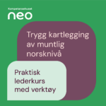 Trygg kartlegging av norsknivå – praktisk lederkurs med verktøy
